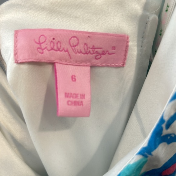 Lilly Pulitzer Shorely Blue Tossing the Line Beaded Silk Blend Langley Dress - Picture 14 of 15